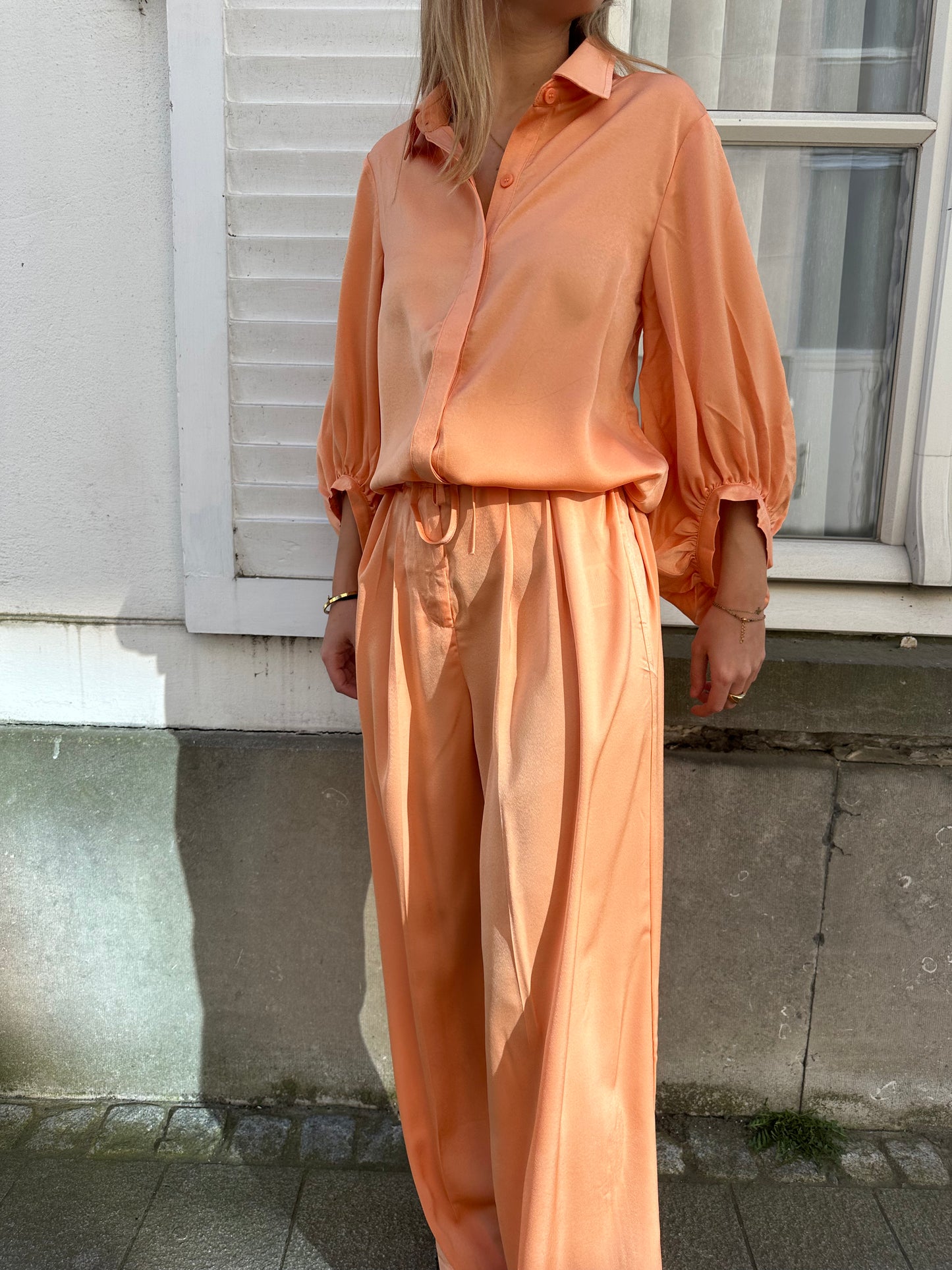 Satin trousers