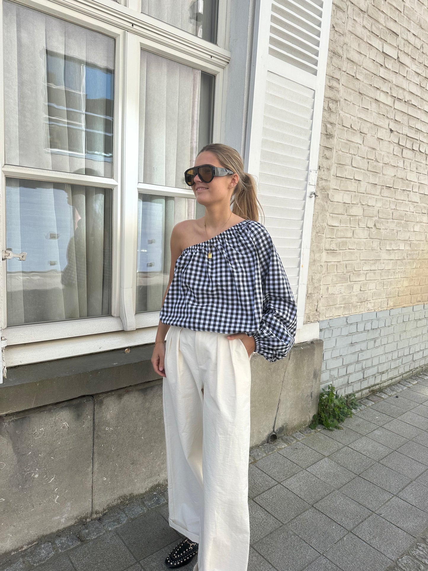 Off-shoulder blouse