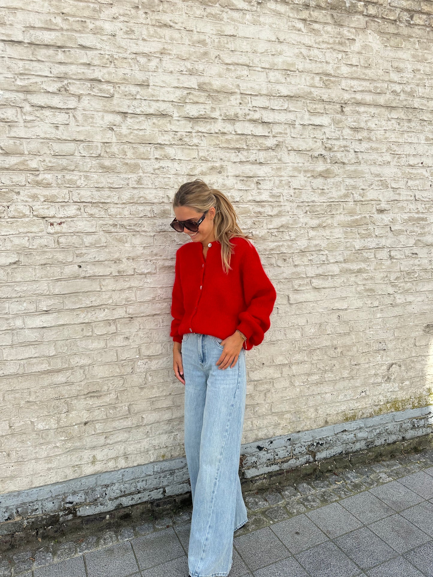 Pull mohair red