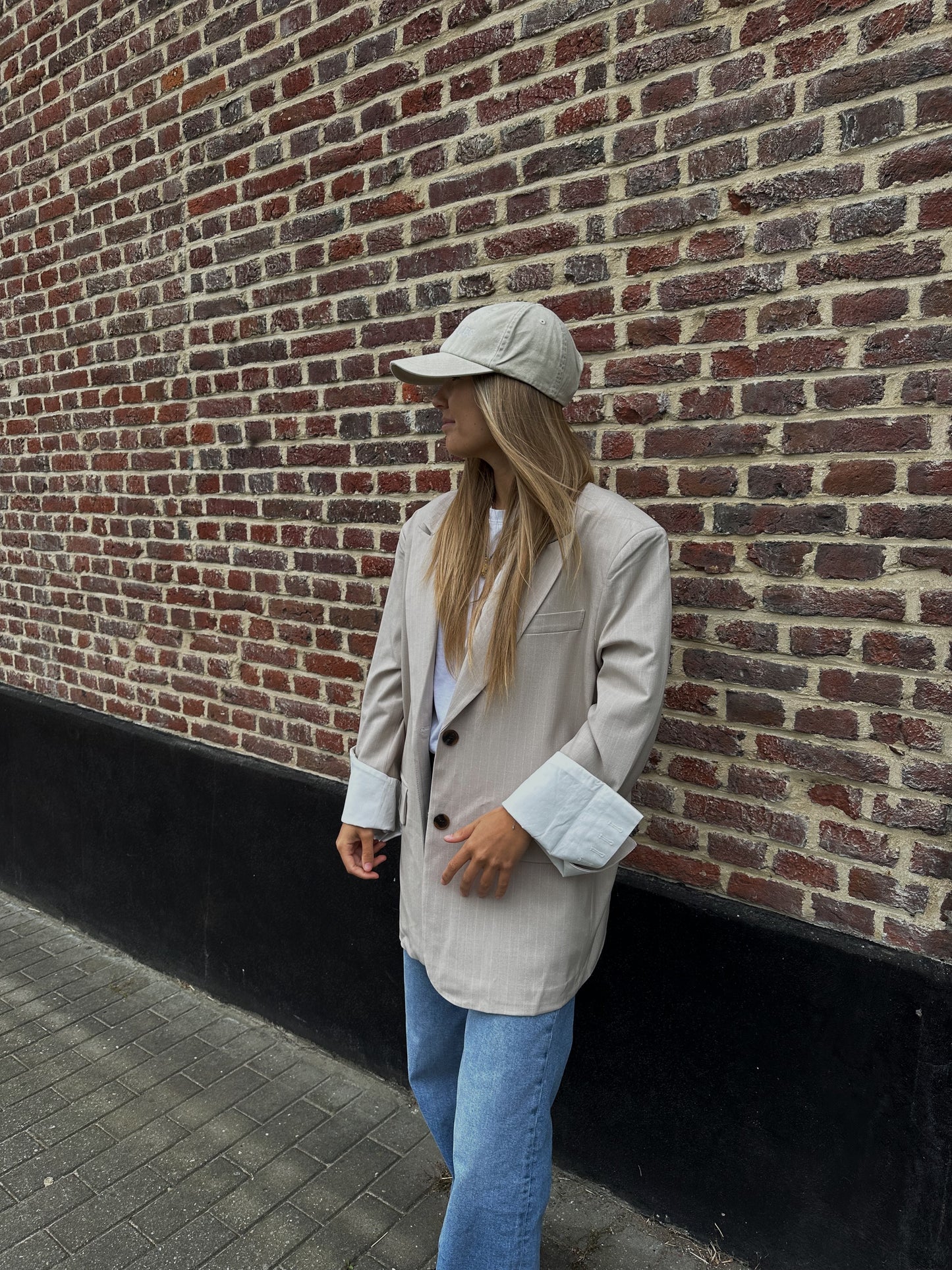 Oversized blazer beige