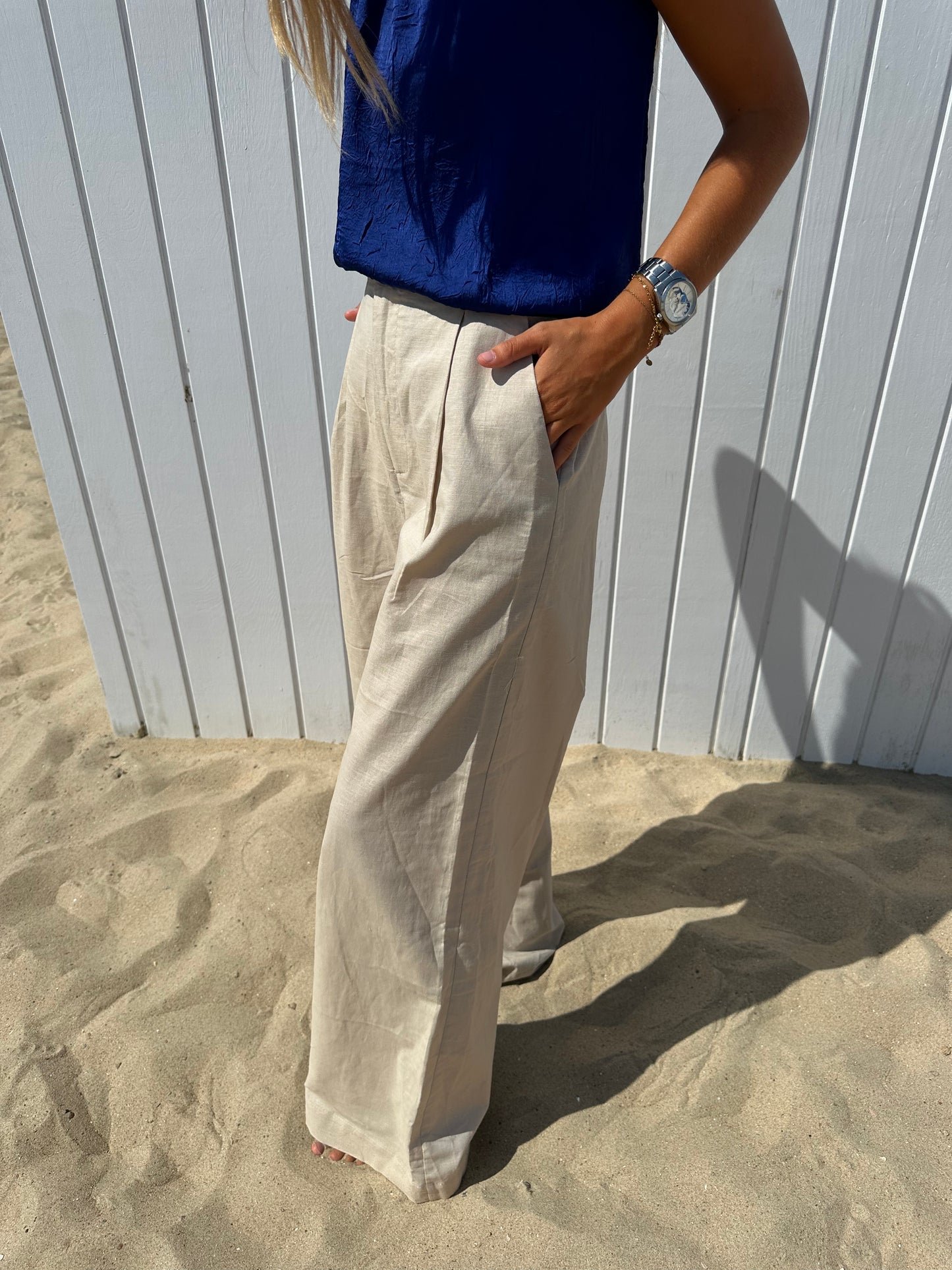 Beige linnen pants