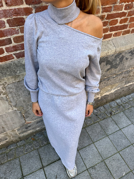 Cut-out pull - light grey